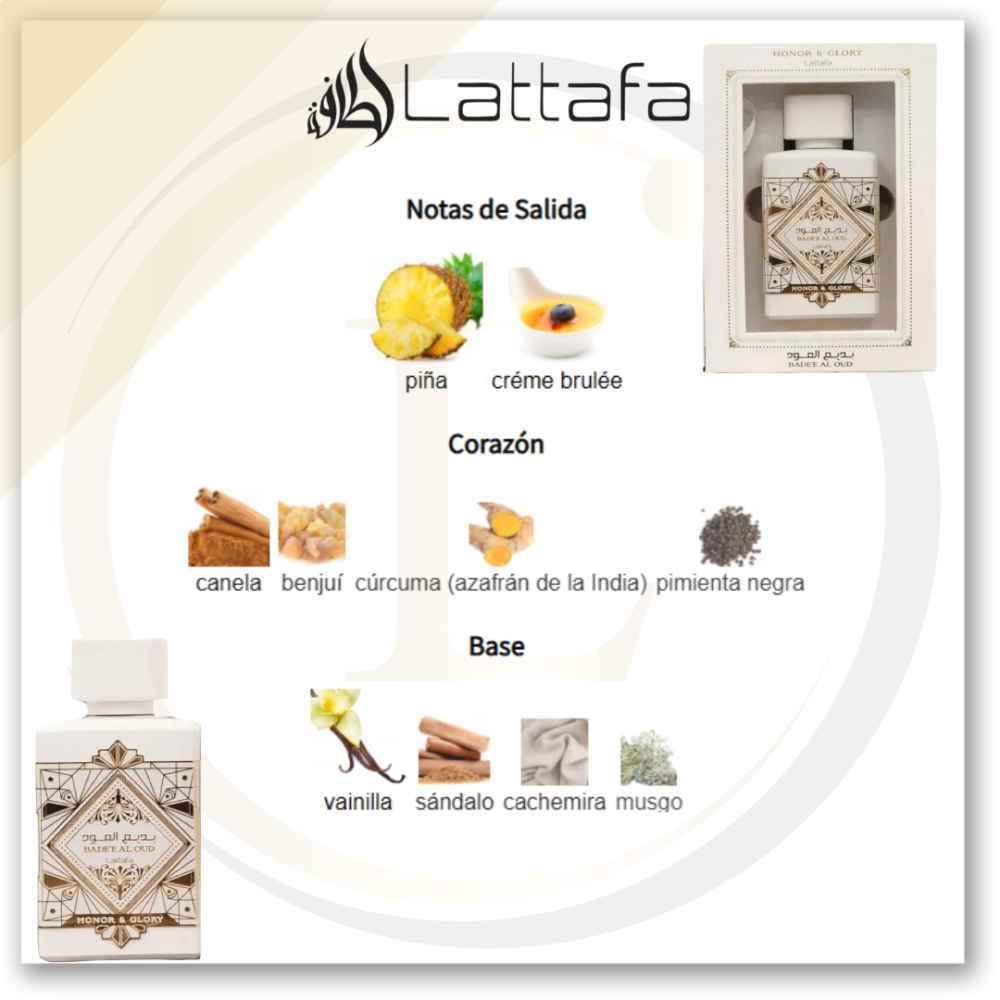 Lattafa Badee Al Oud Honor & Glory EDP - Imagen 3