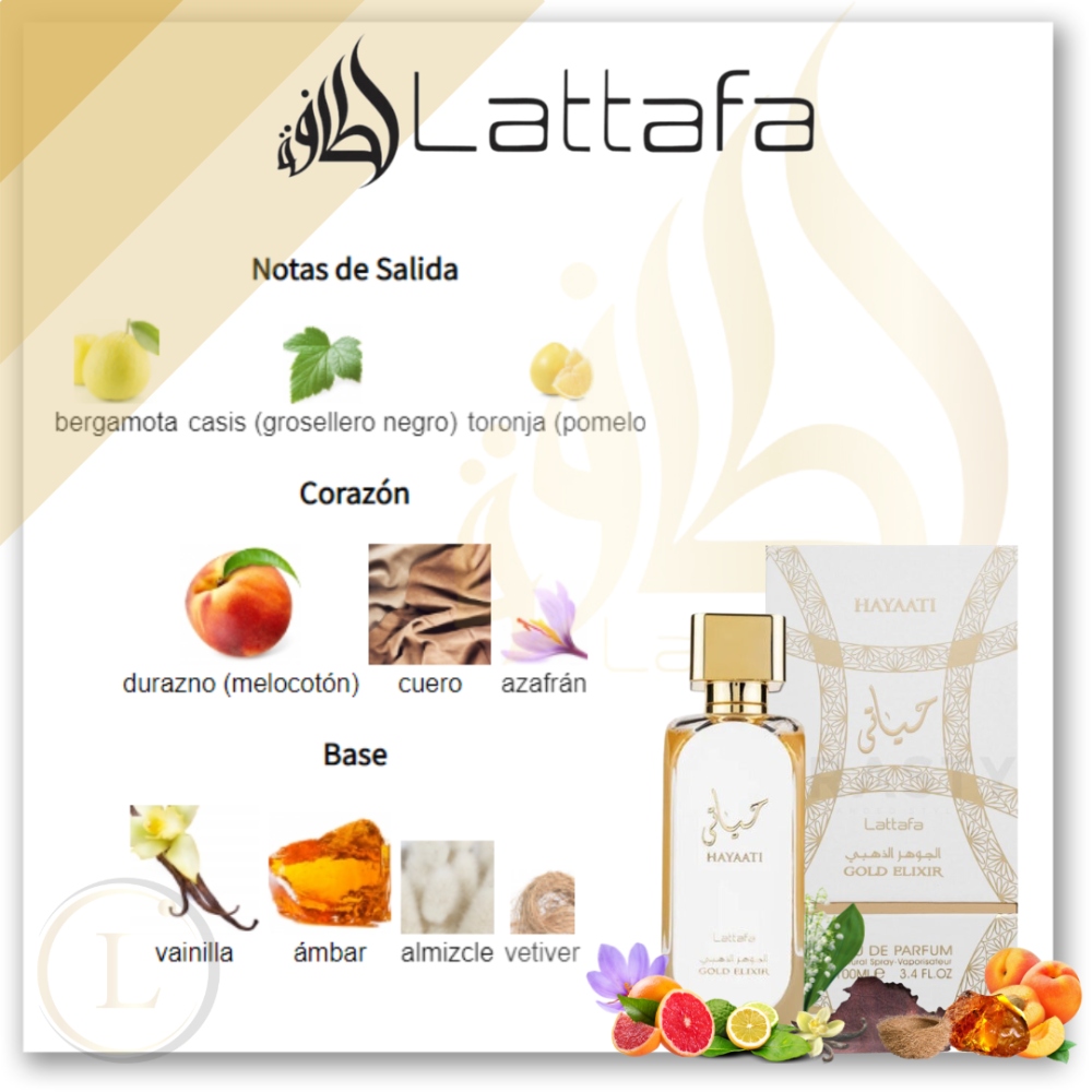 Lattafa Hayaati Gold Elixir EDP - Imagen 3