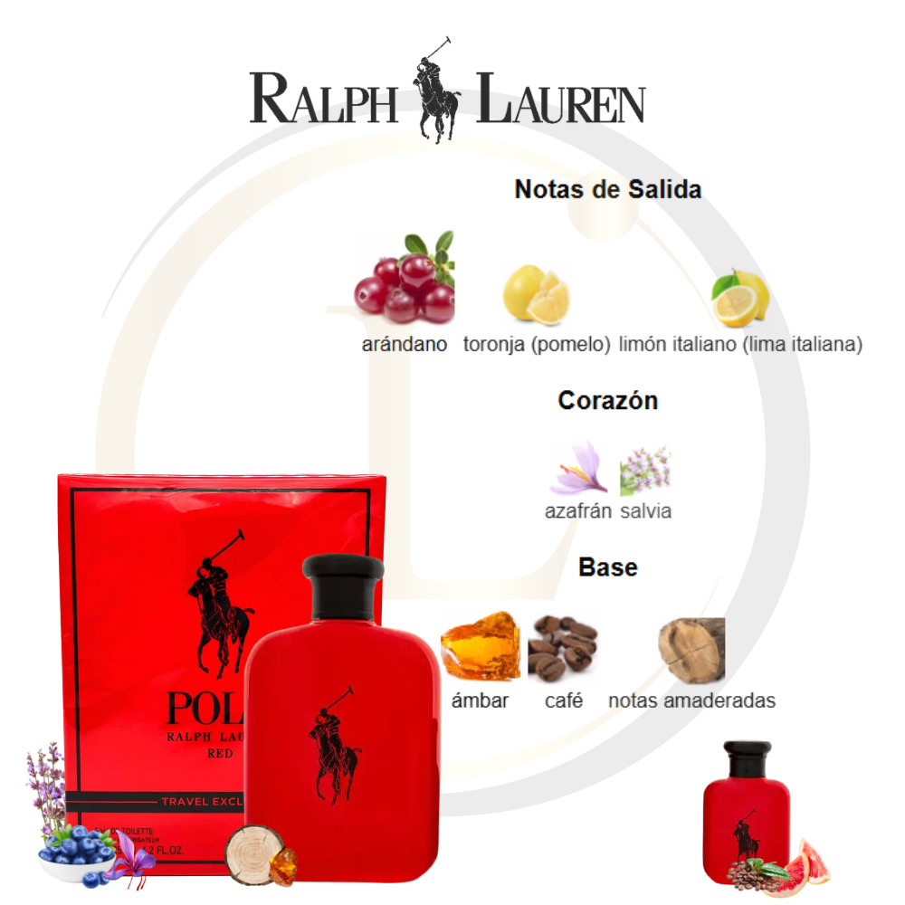 Ralph Lauren Polo Red4.2 EDT + 0.5 EDT Set - Imagen 3