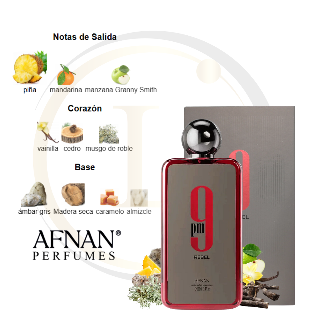 Afnan 9 PM Rebel 3.4 EDP Sp Unisex - Imagen 3