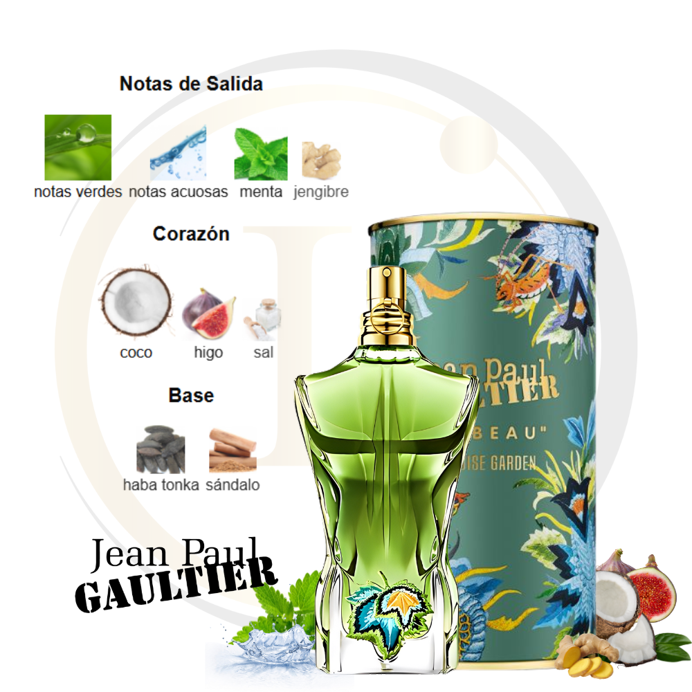 Jean Paul Gaultier Le Beau Paradise Garden EDP 4.2 Oz - Imagen 3