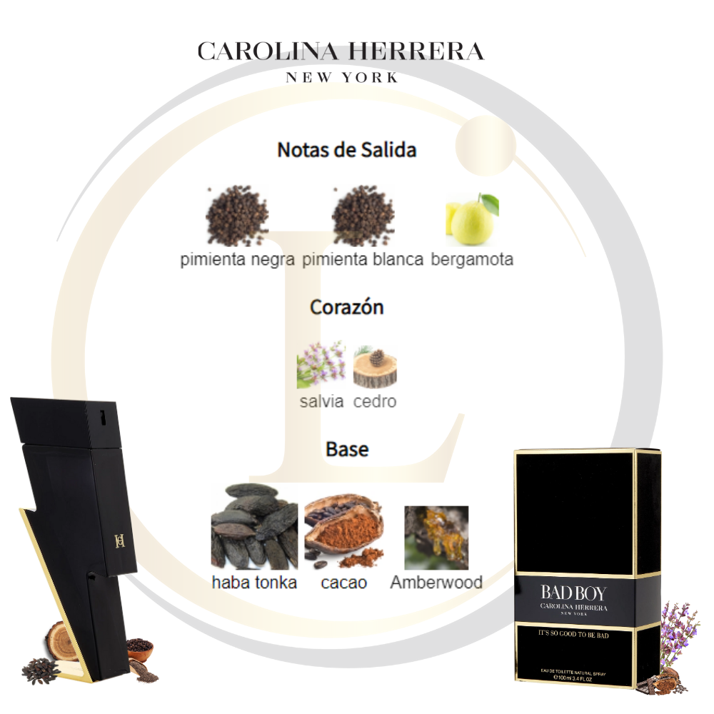 Carolina Herrera Bad Boy EDT - Imagen 3