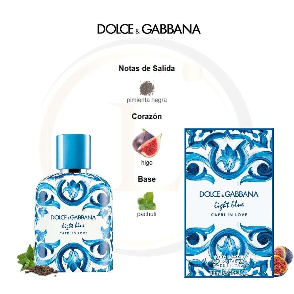 Dolce & Gabbana Light Blue Capri In Love EDP Sp Men - Imagen 3